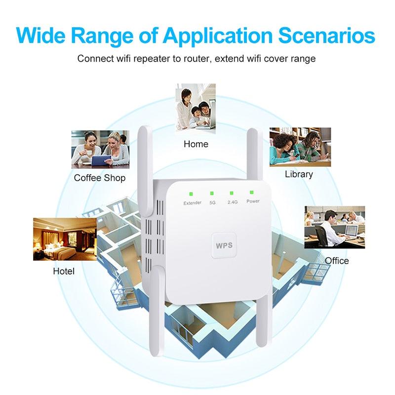 Repetidor WiFi Wireless 2.4G 5Ghz 1200Mbps - My Store