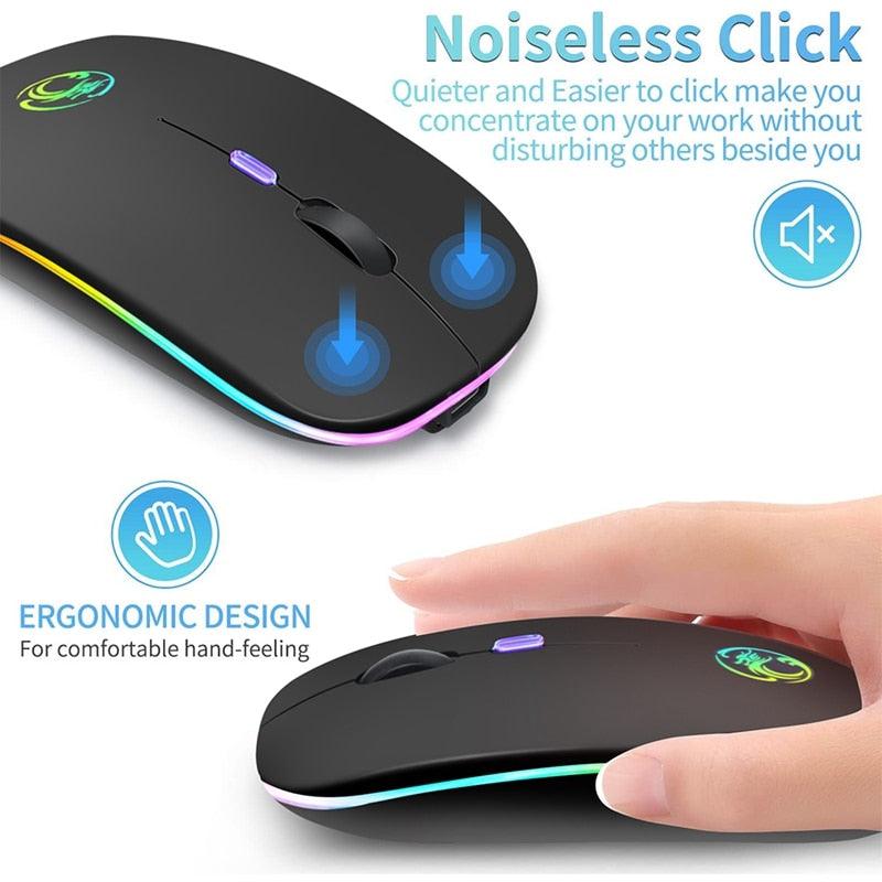 Mouse Wireless Bluetooth RGB Recarregável iMice - My Store