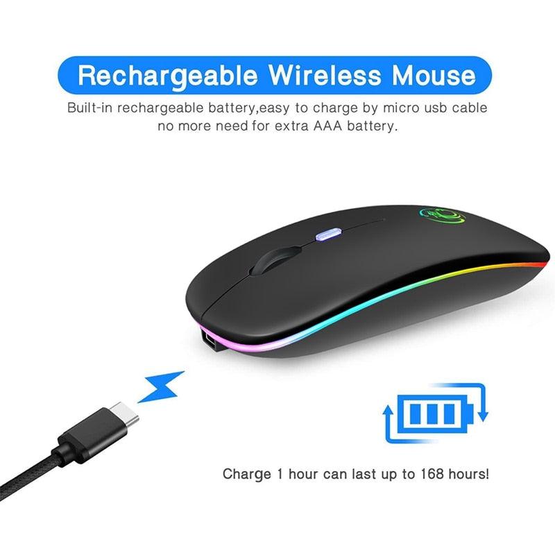 Mouse Wireless Bluetooth RGB Recarregável iMice - My Store