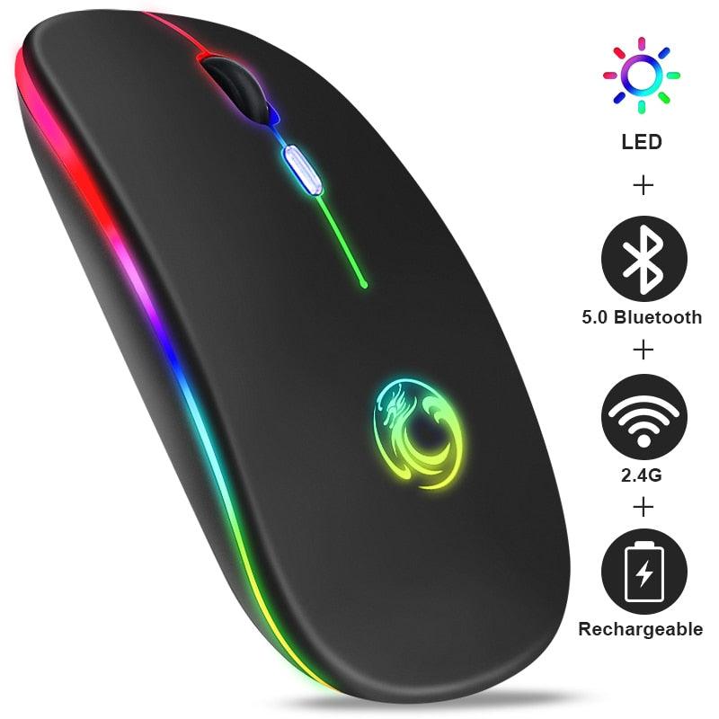 Mouse Wireless Bluetooth RGB Recarregável iMice - My Store