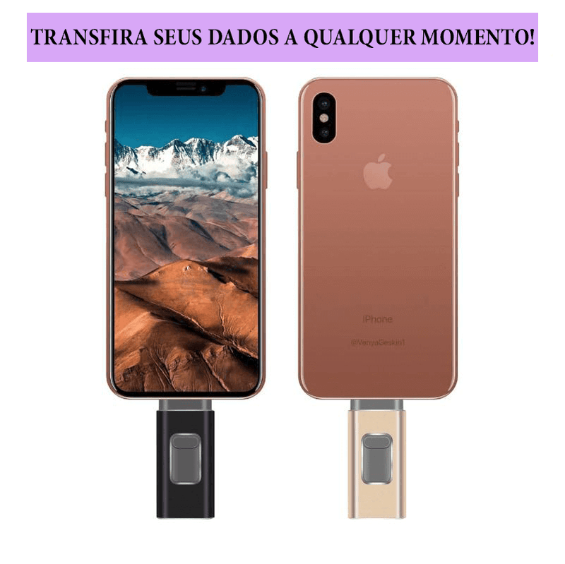 Pen Drive Para Celular 4 em 1 Phone Connect - iOS, Android e PC